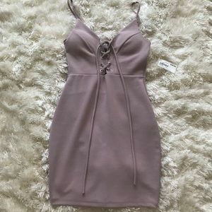 LAVENDER TIGHT MINI DRESS
